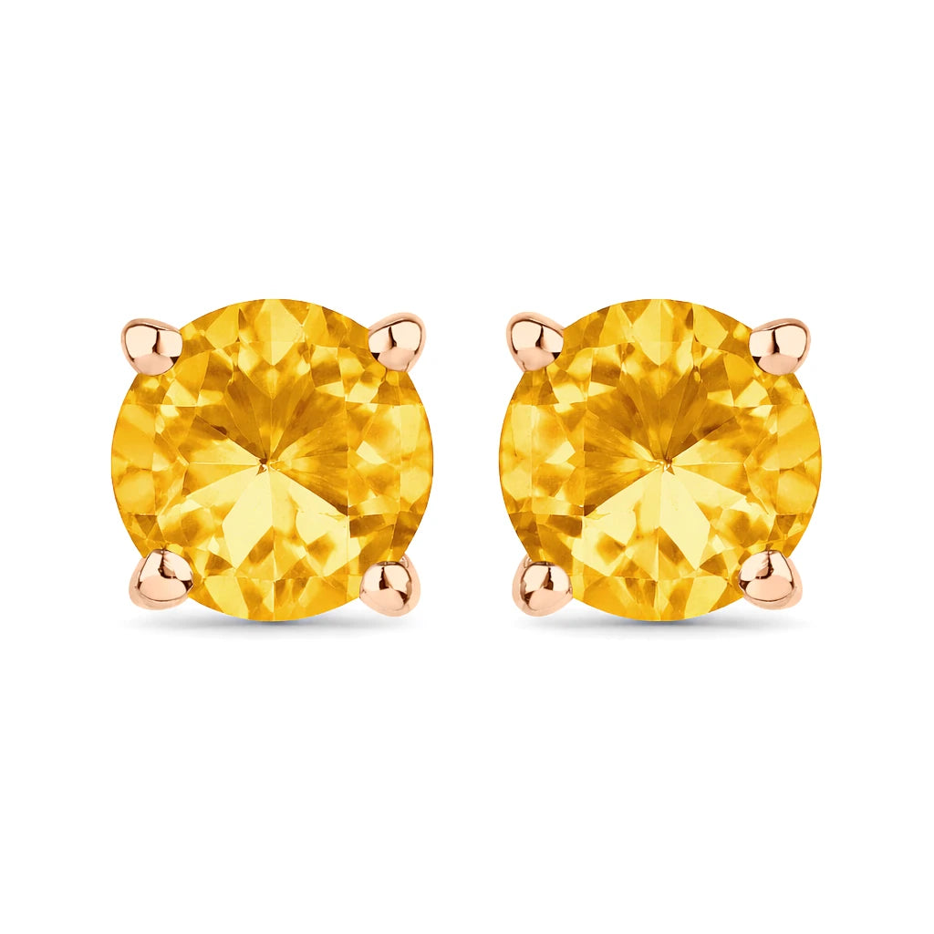 Round Cut Stud Earrings