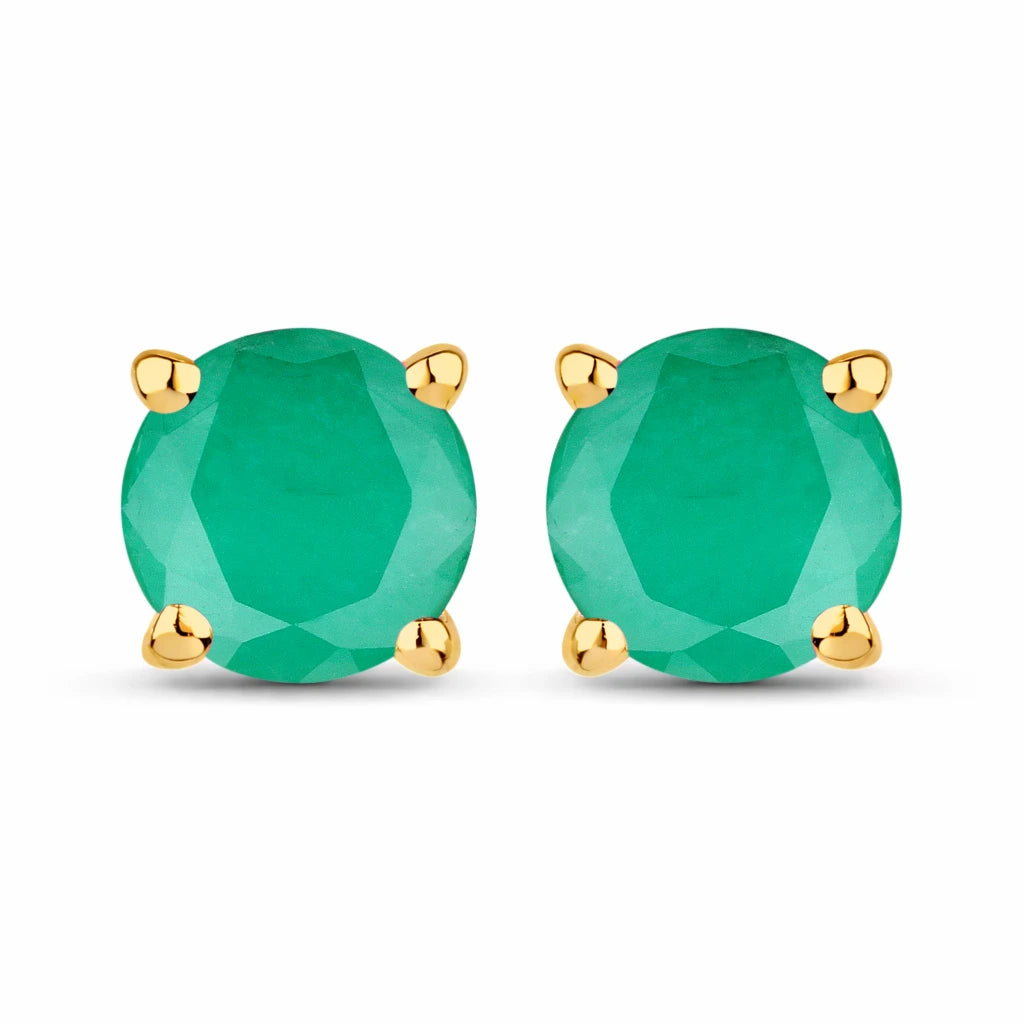Round Cut Stud Earrings
