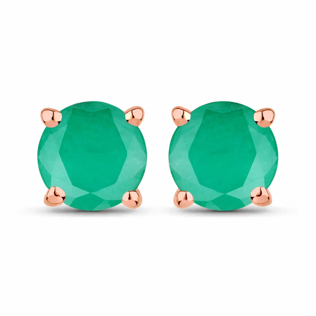 Round Cut Stud Earrings