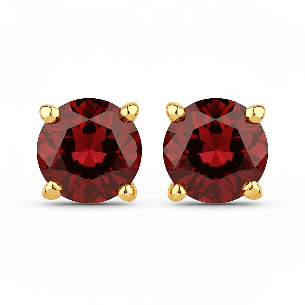 Round Cut Stud Earrings