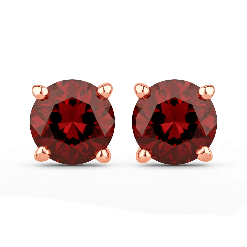 Round Cut Stud Earrings