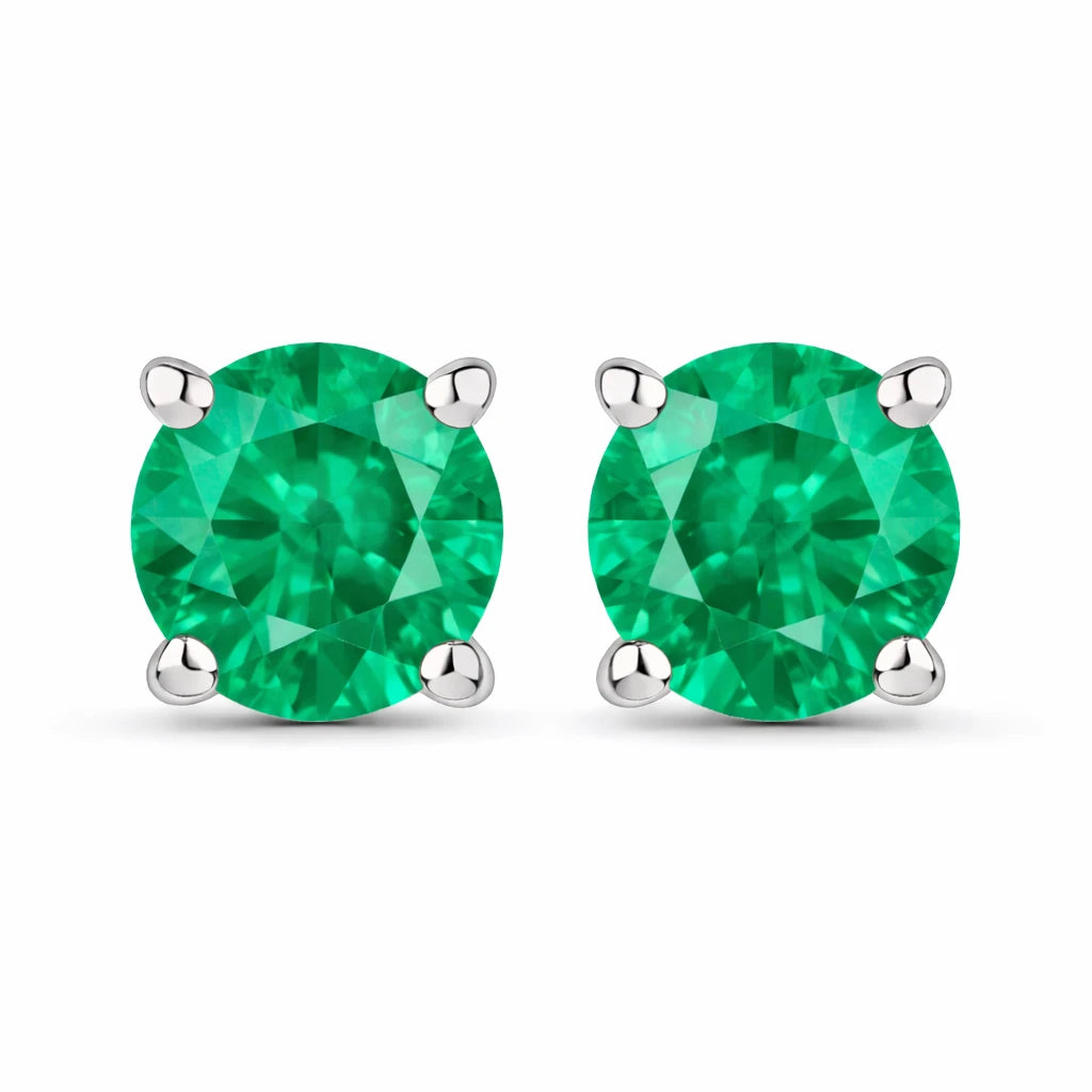 Round Cut Stud Earrings