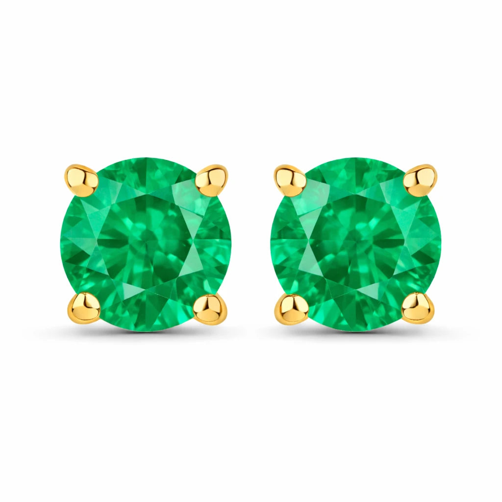 Round Cut Stud Earrings