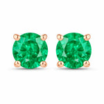 Round Cut Stud Earrings