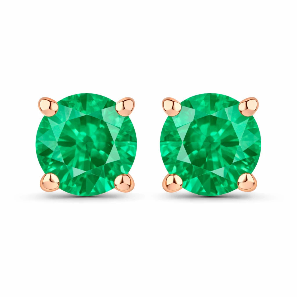 Round Cut Stud Earrings