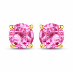 Round Cut Stud Earrings