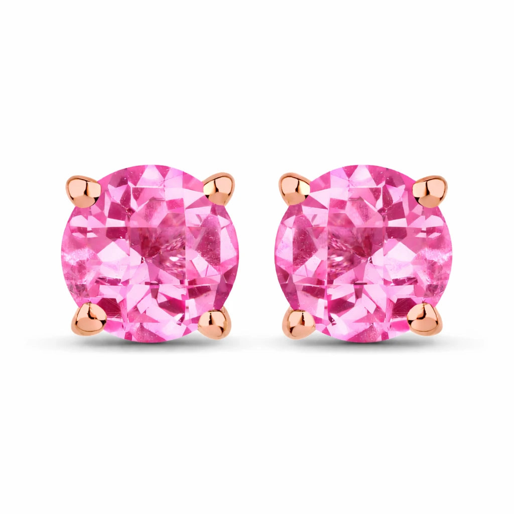 Round Cut Stud Earrings