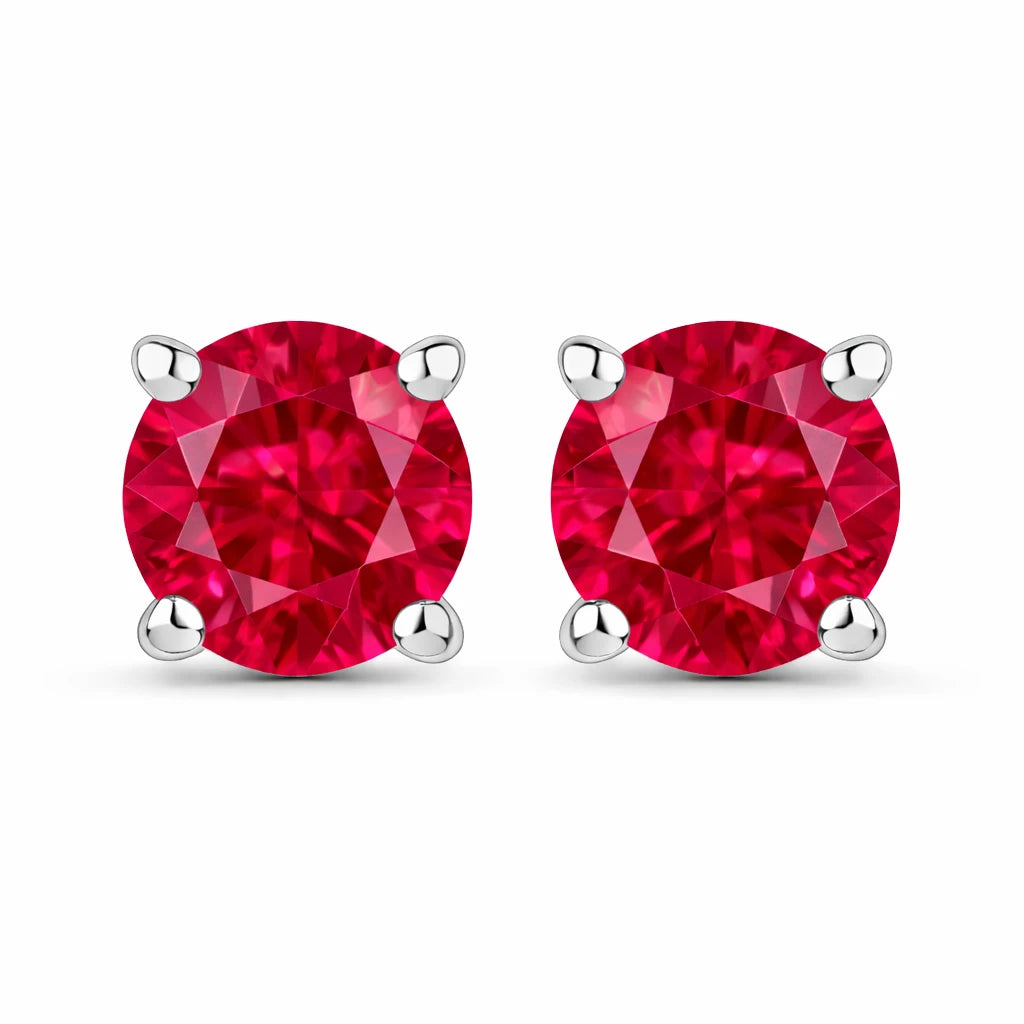 Round Cut Stud Earrings