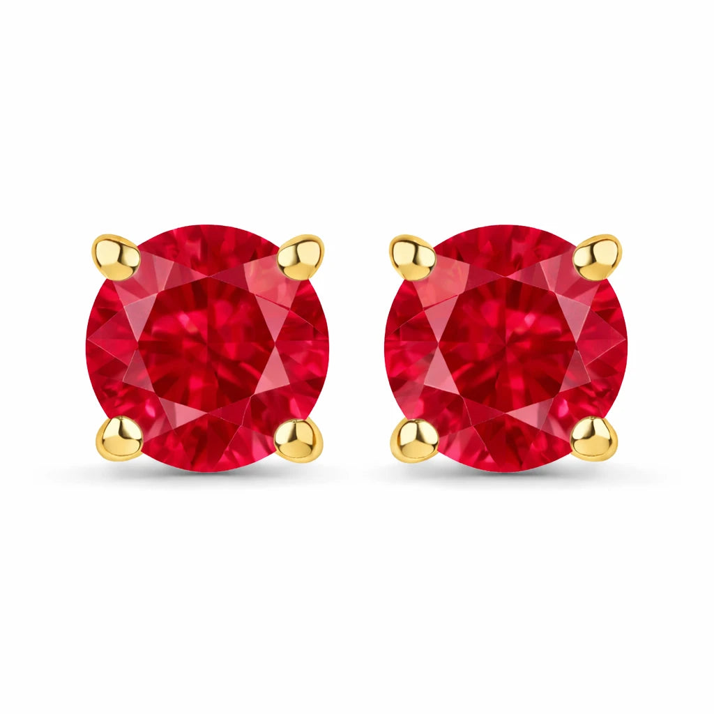 Round Cut Stud Earrings