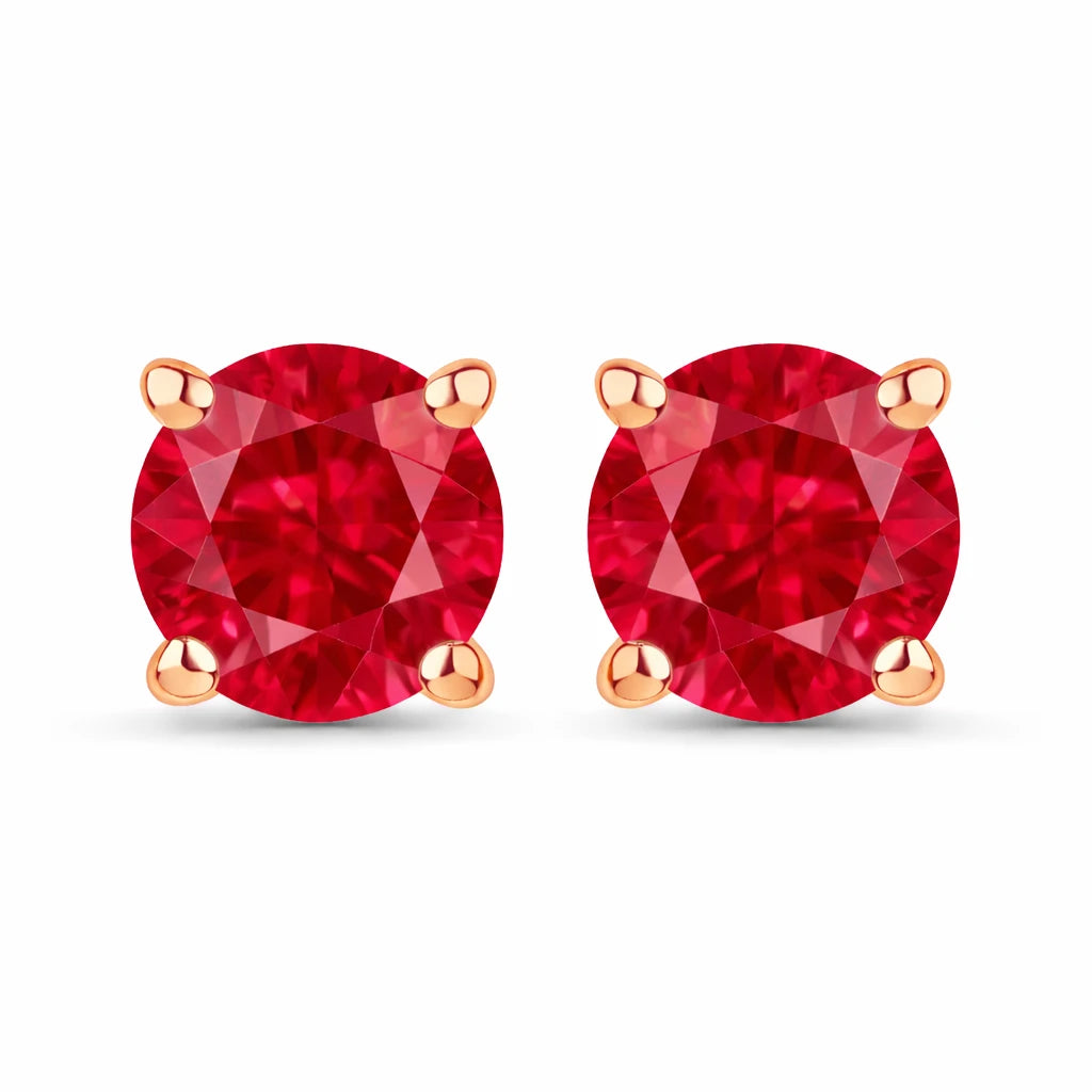 Round Cut Stud Earrings