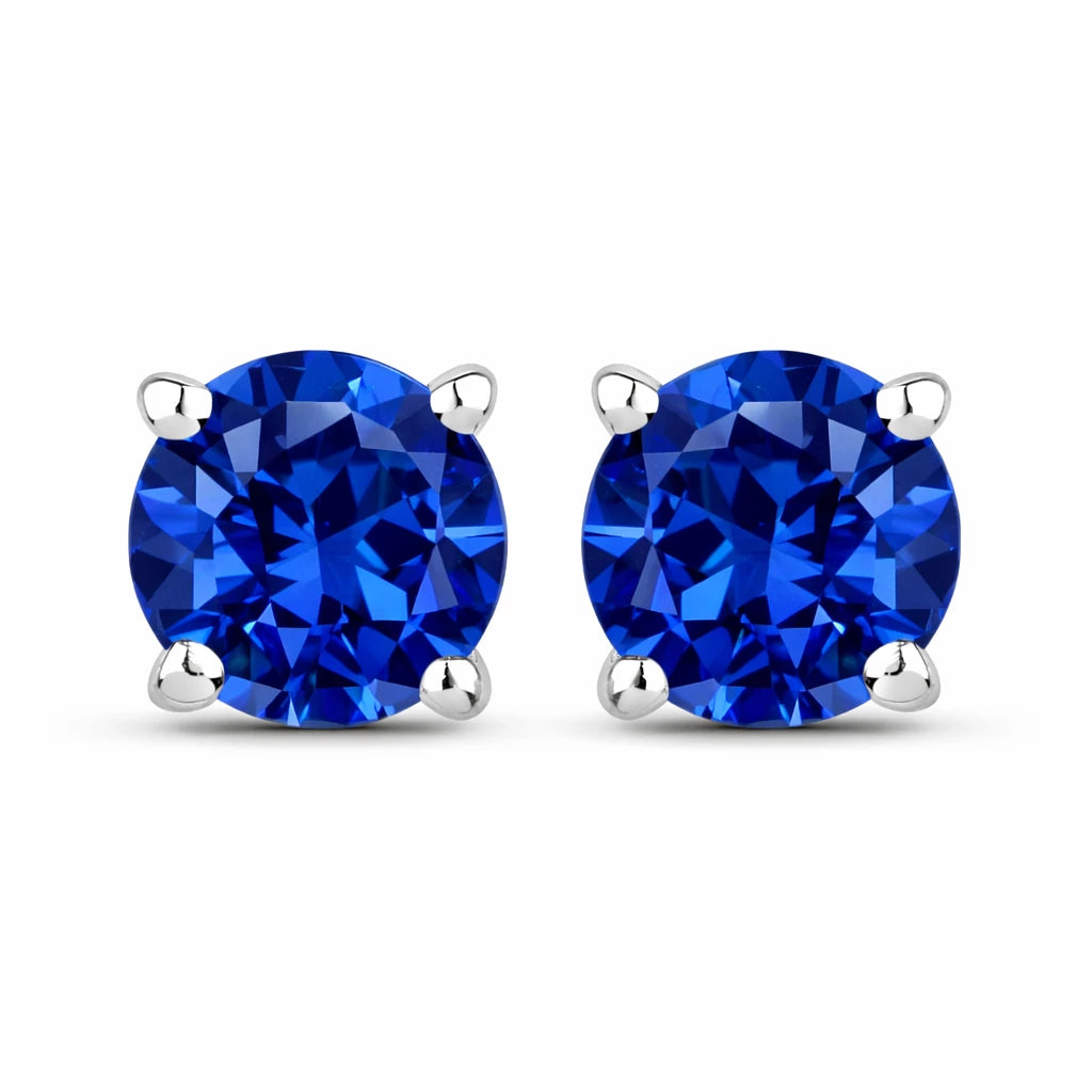 Round Cut Stud Earrings