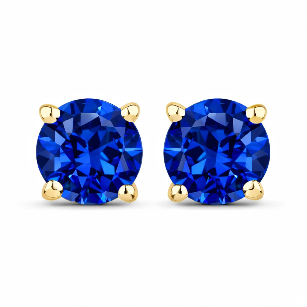 Round Cut Stud Earrings