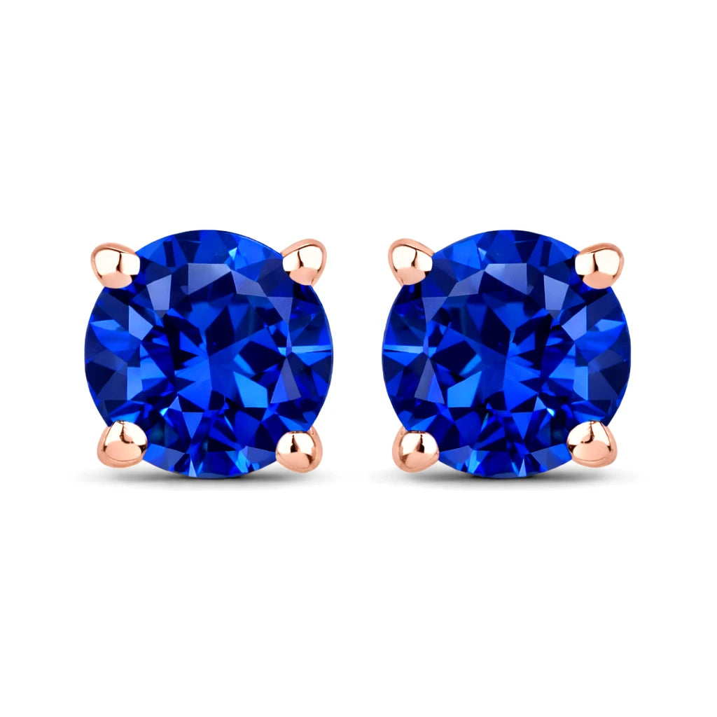 Round Cut Stud Earrings