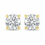 Round Cut Stud Earrings
