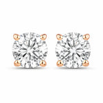 Round Cut Stud Earrings