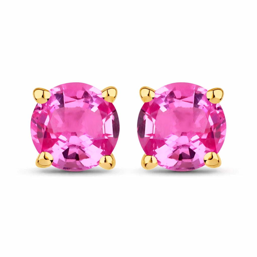 Round Cut Stud Earrings