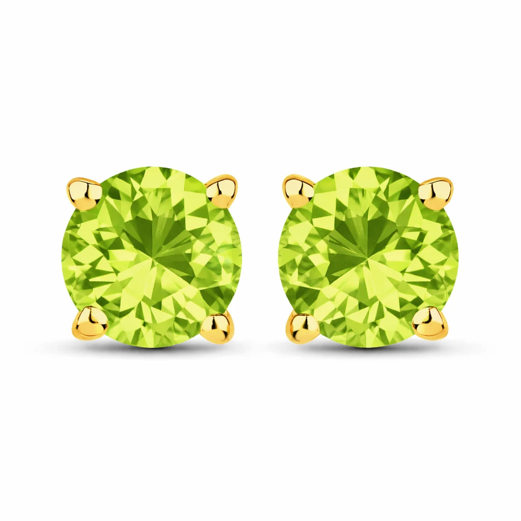 Round Cut Stud Earrings