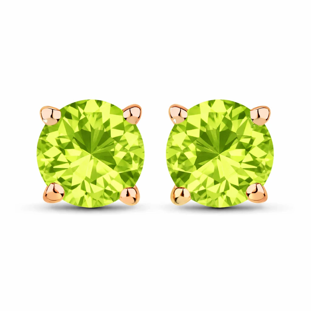 Round Cut Stud Earrings