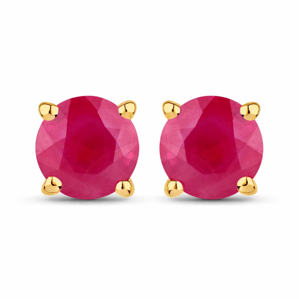 Round Cut Stud Earrings