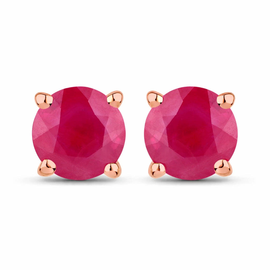 Round Cut Stud Earrings