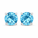 Round Cut Stud Earrings