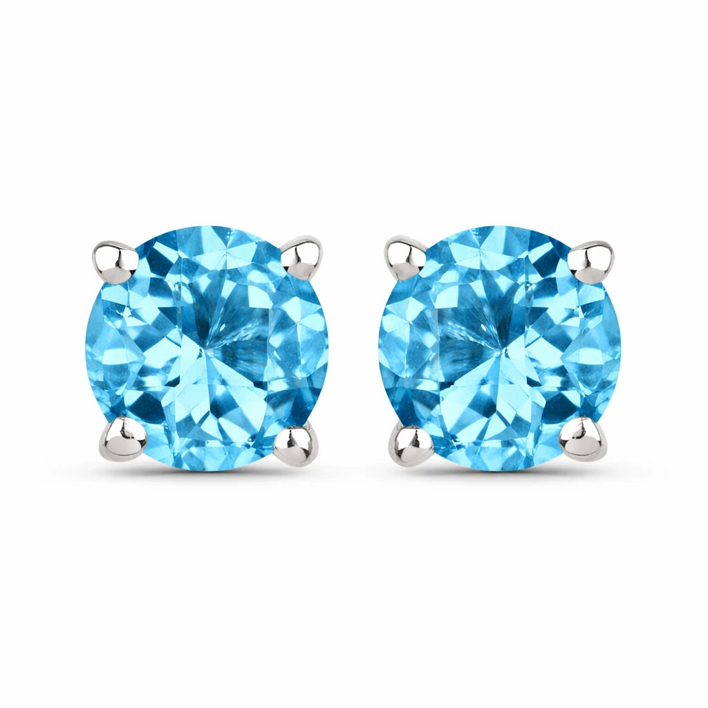 Round Cut Stud Earrings