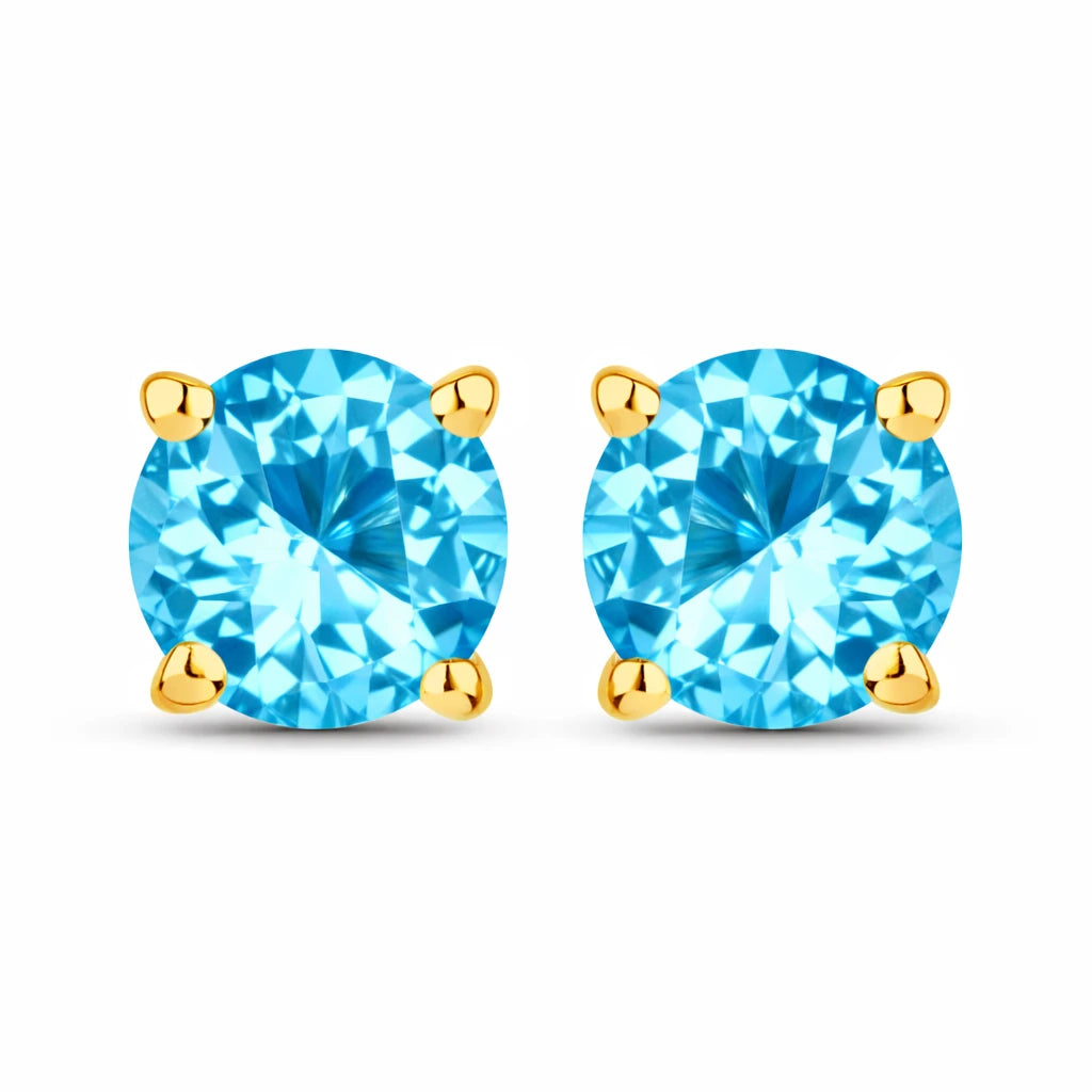 Round Cut Stud Earrings