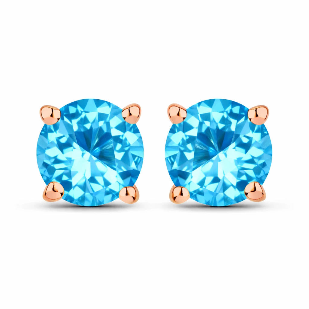 Round Cut Stud Earrings