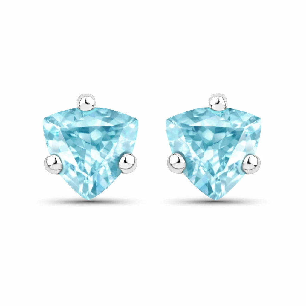 Trillion Cut Stud Earrings
