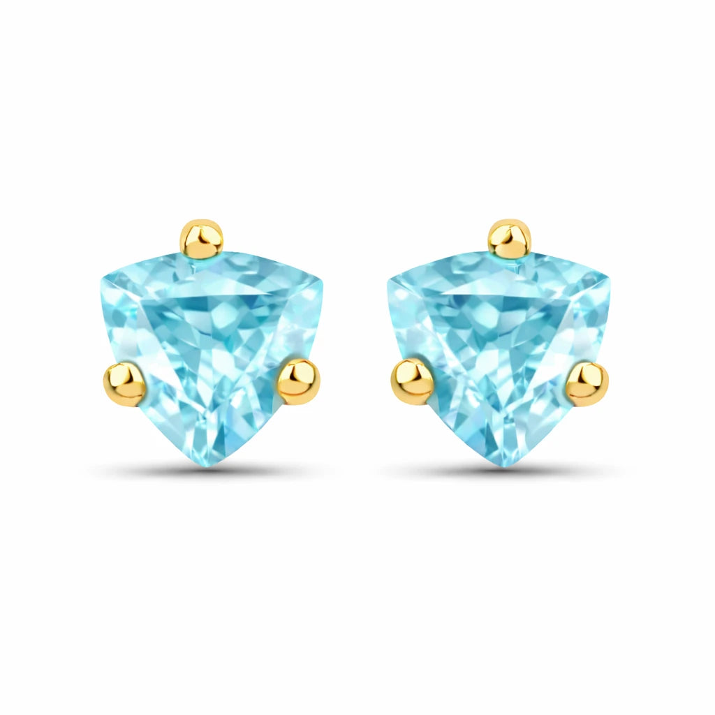 Trillion Cut Stud Earrings