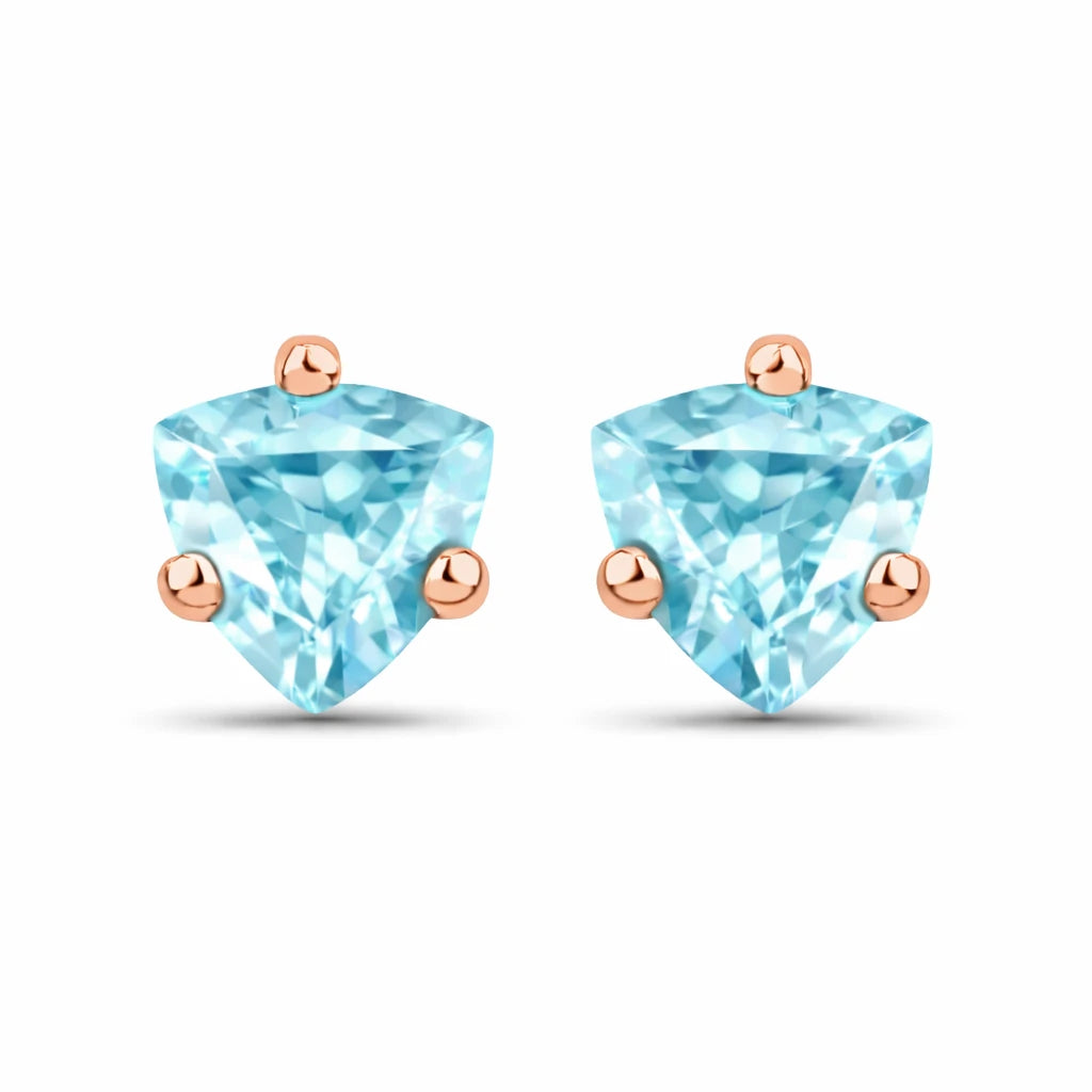 Trillion Cut Stud Earrings
