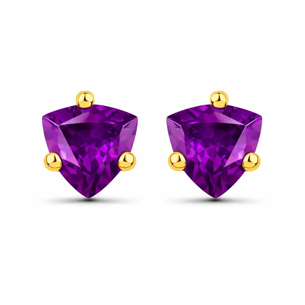 Trillion Cut Stud Earrings
