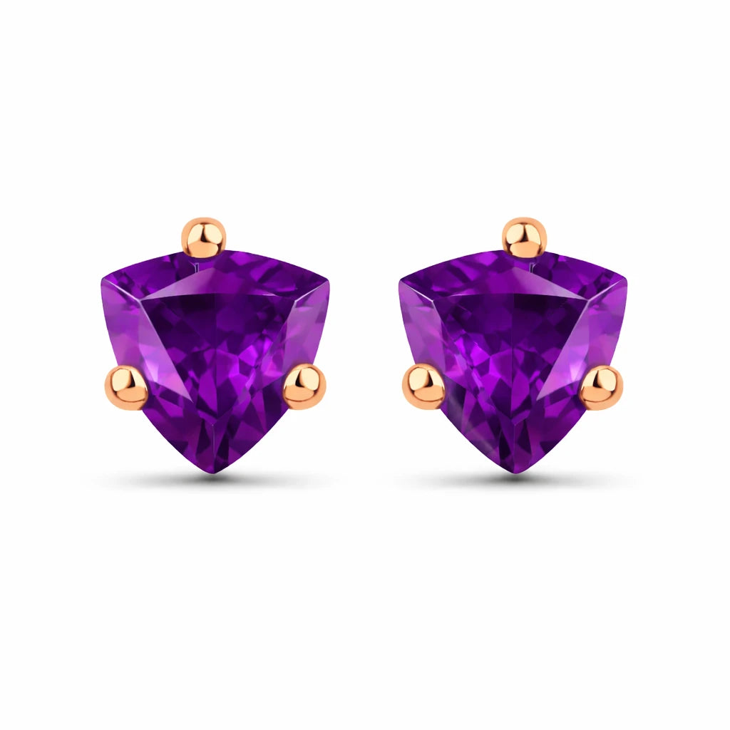 Trillion Cut Stud Earrings