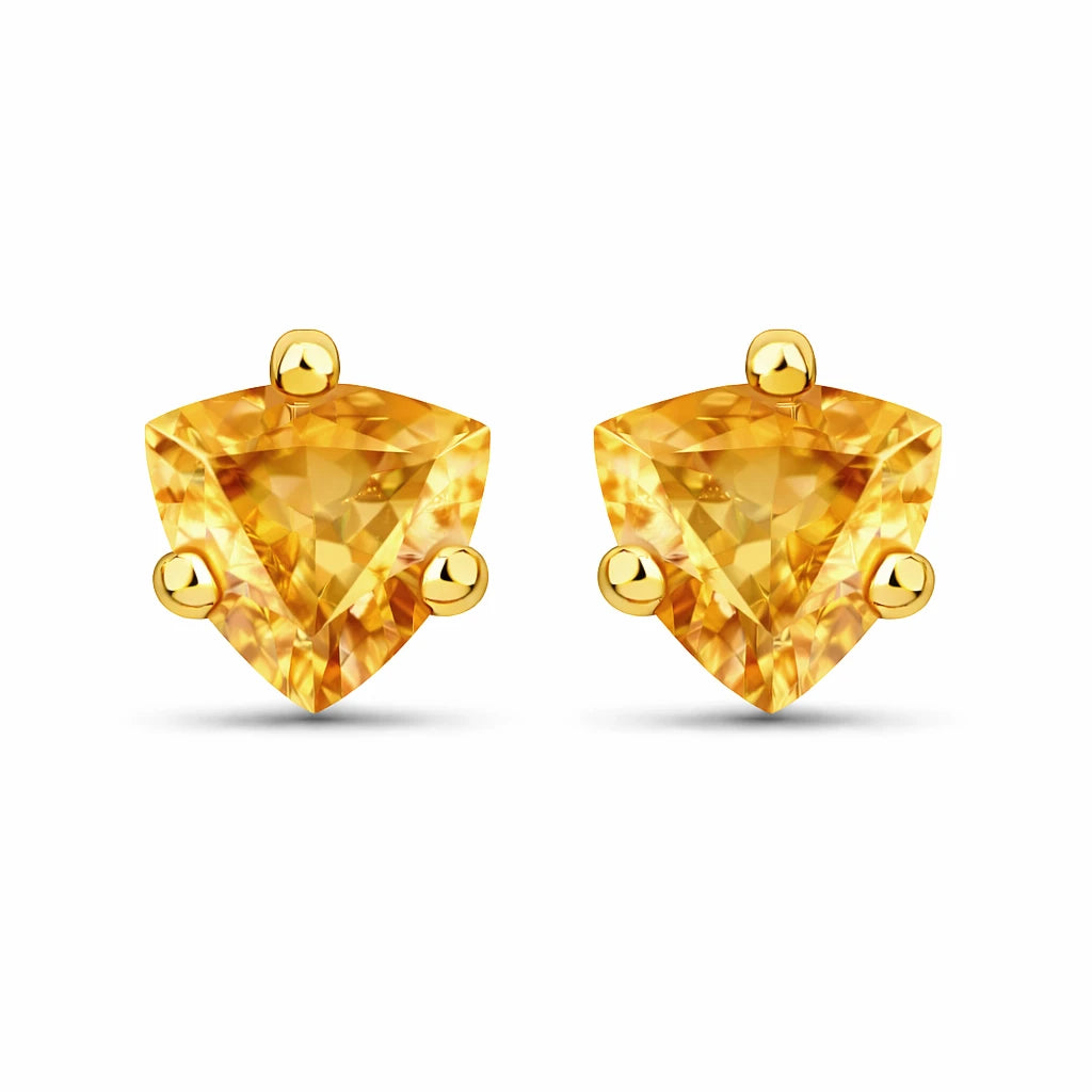 Trillion Cut Stud Earrings