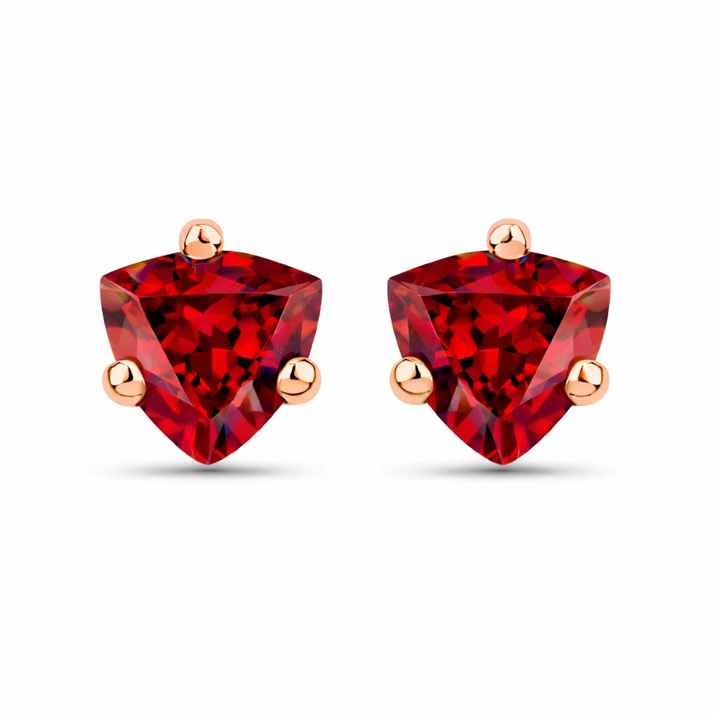 Trillion Cut Stud Earrings