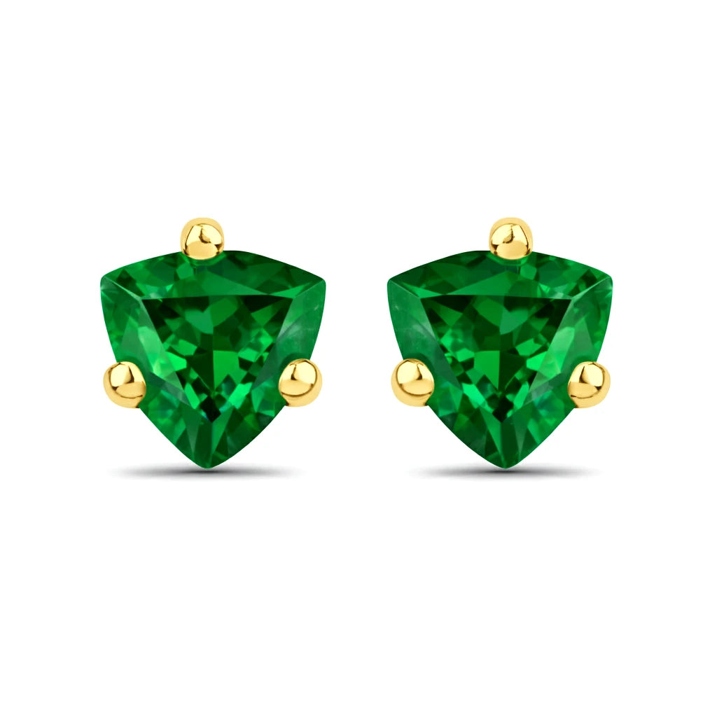 Trillion Cut Stud Earrings