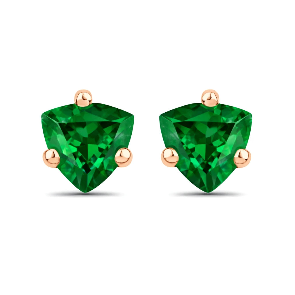 Trillion Cut Stud Earrings