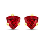 Trillion Cut Stud Earrings