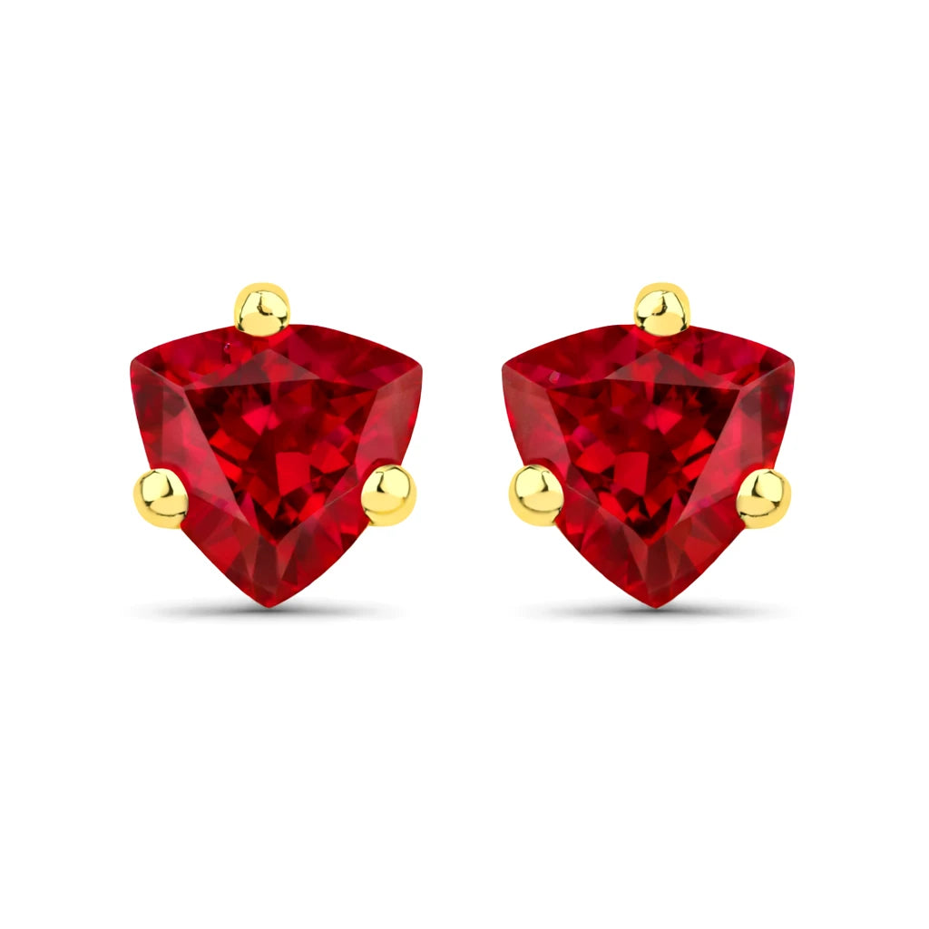 Trillion Cut Stud Earrings