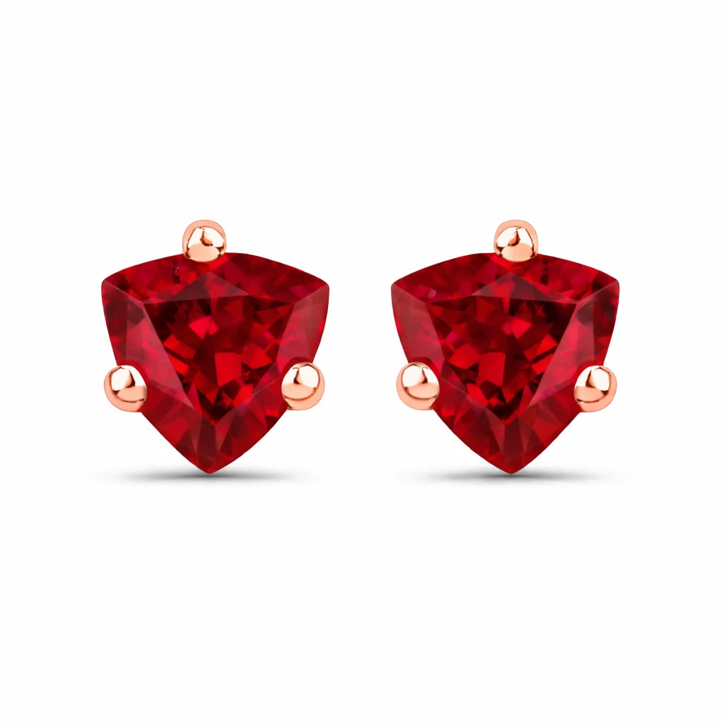 Trillion Cut Stud Earrings