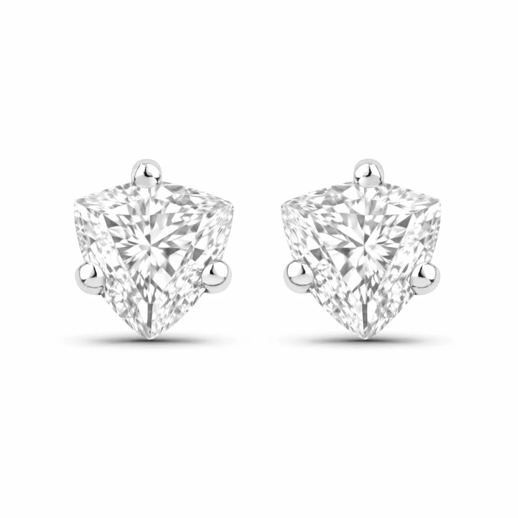 Trillion Cut Stud Earrings
