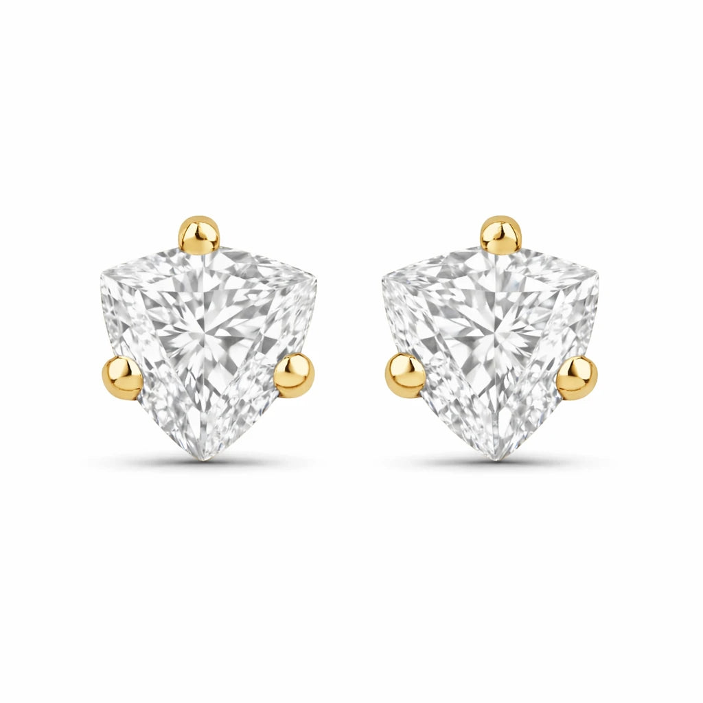 Trillion Cut Stud Earrings