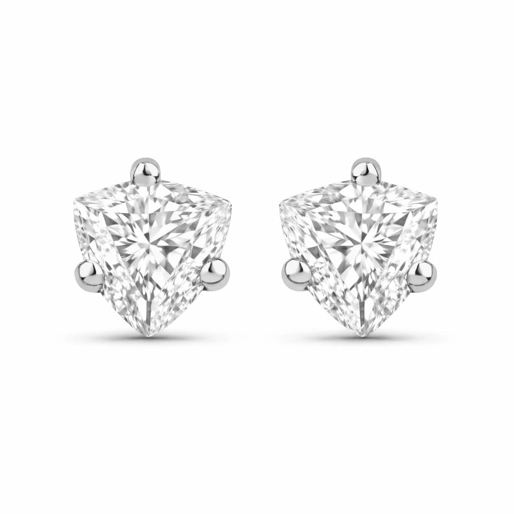 Trillion Cut Stud Earrings