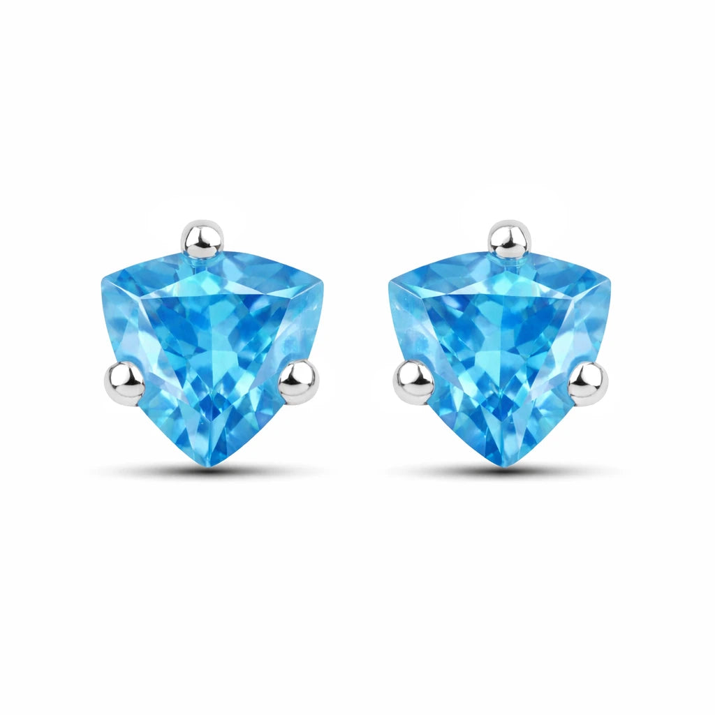 Trillion Cut Stud Earrings