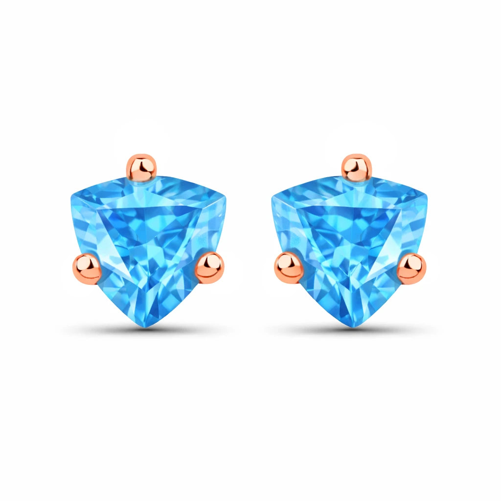 Trillion Cut Stud Earrings