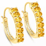 Discotheque Oval-Cut Hoop Earrings