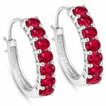 Discotheque Oval-Cut Hoop Earrings