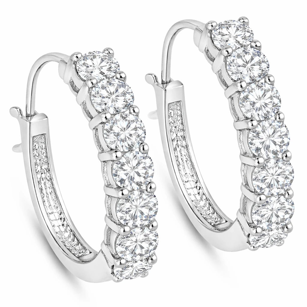 Discotheque Oval-Cut Hoop Earrings