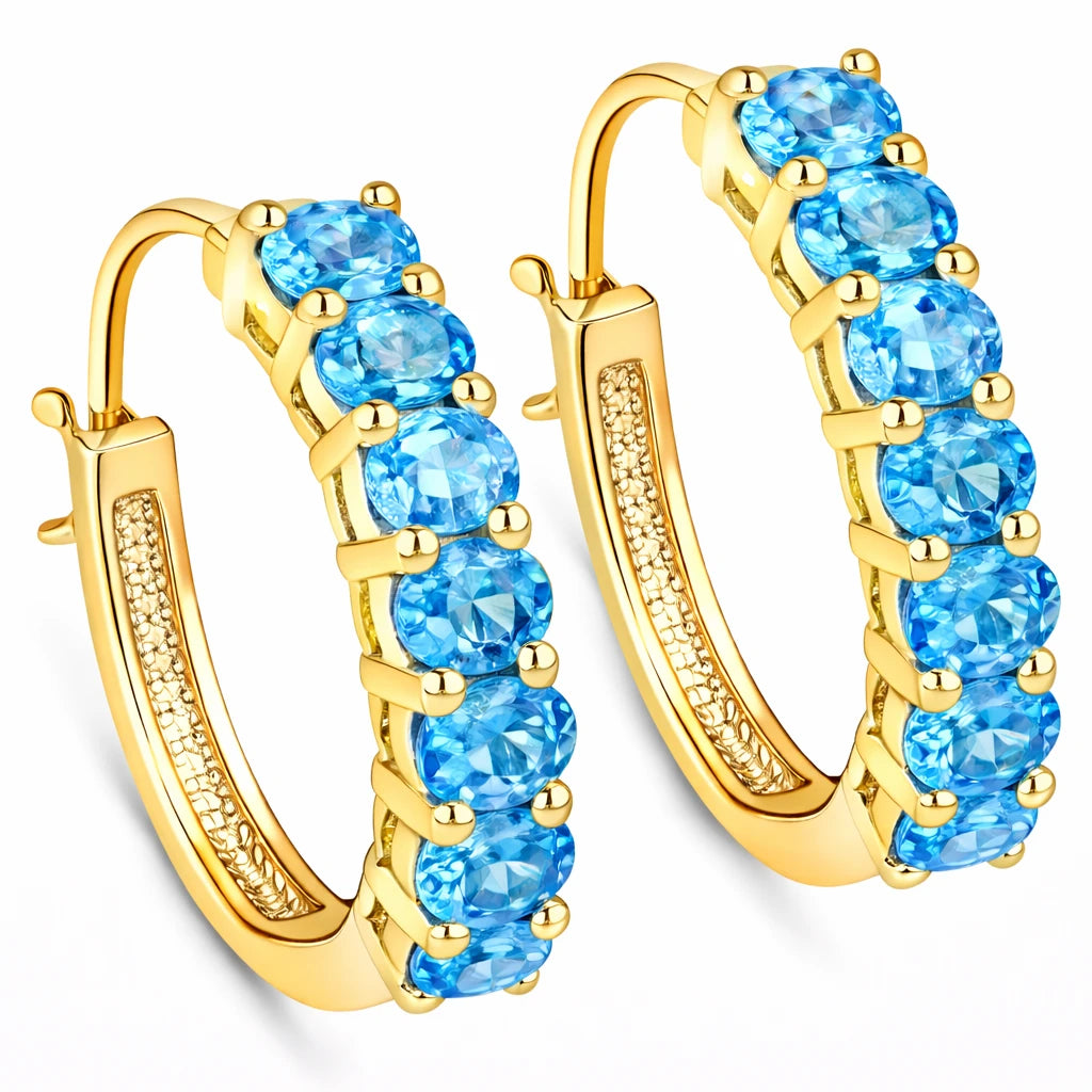 Discotheque Oval-Cut Hoop Earrings