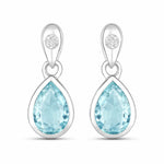Pear Cut Diamond Accent Drop Earrings